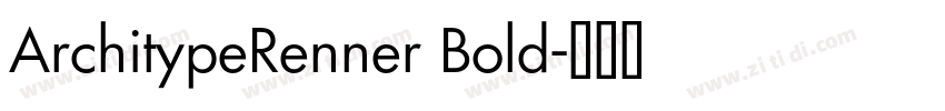 ArchitypeRenner Bold字体转换